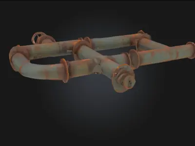 Industrial Conduit System Modular Electrical 3D model