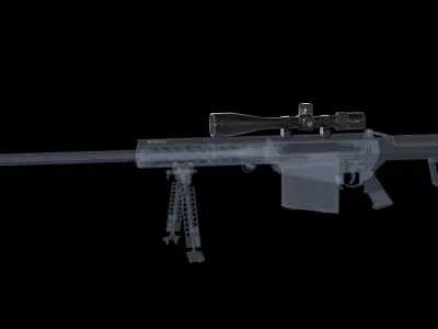 Variable optic rifle scope Vortex GOLDEN EAGLE Low-poly 3D model