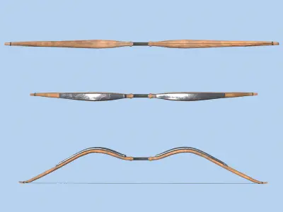 bow and arrow Low-poly 3D model purchase