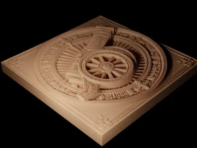 Cannon CNC 3d Print High Relief Sand Casting 3D print model