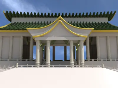 ba sing se train station from avatar the last airbender 3D model