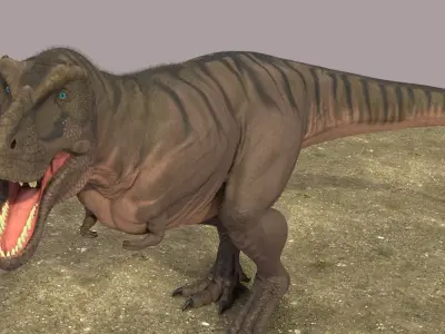 Tyrannosaurus Rex Fully Rigged 3D model