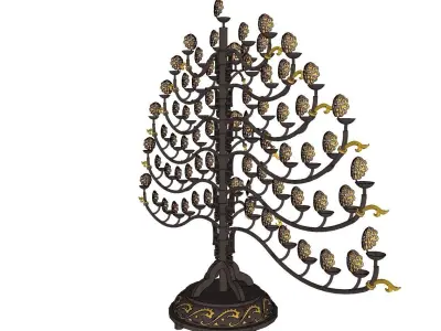 there are lots of lamps in the tang dynasty of China 3D model
