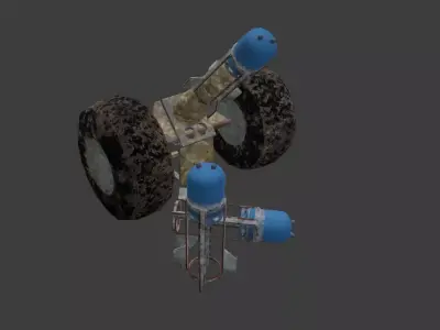 Hell Cannon - Version 1 Low-poly 3D model