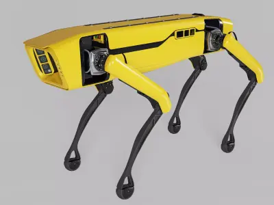 Realistic Quadruped Robot Dog Low-poly 3D model