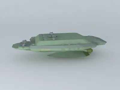 XFT Turtle Space frigate class Free 3D model