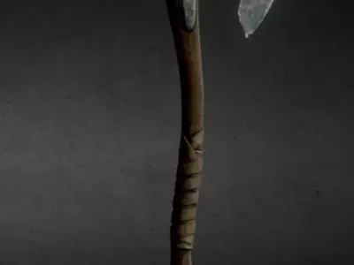 Medieval Axe  Low-poly 3D model