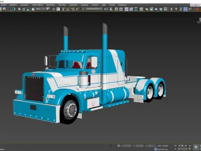 Peterbilt - 389 - EXHD - Blue 3D model