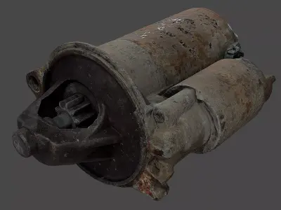 Car Starter Motor RAW Scan 3D model