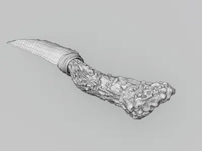 Obsidian knife 3D model