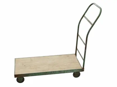 The cart metal dolly on wheels 3D model