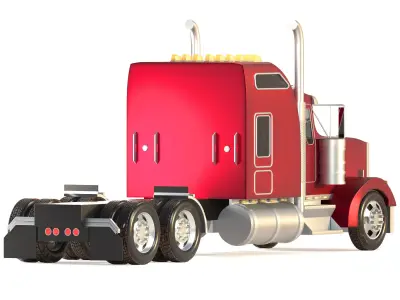 Kenworth W900 Low-poly 3D model