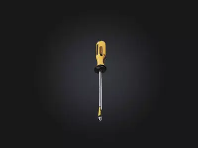 Realistic Screwdriver Model Low-poly 3D model