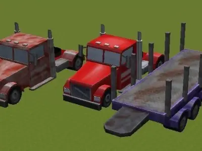 TRAILER in minecraft 3D model