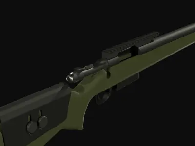 M40 Sniper Rifle Low Poly Low-poly 3D model