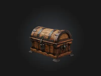 Old Chest Model Low-poly 3D model
