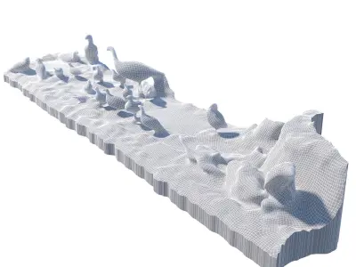 The exposition of birds 3D model