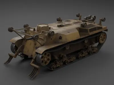 Soko Sagyo Ki Armoured Engineering Vehicle Low-poly 3D model