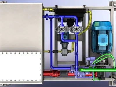 Hydraulic Power Unit Free 3D model