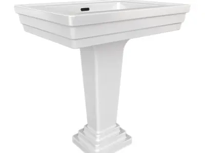Antique Washbasin Low-poly 3D model
