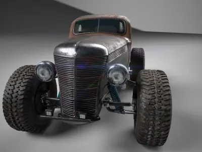 Custom Off Road Truck Low-poly 3D model
