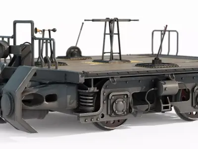 Old style rail human transport vehicle 3D model