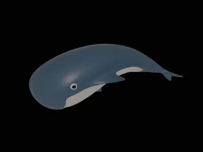 Whale Free low-poly 3D model