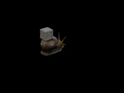 CUTE SNAIL  Low-poly 3D model