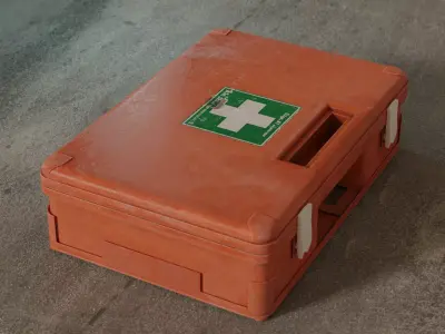 Medikit realistic- Blender rigged Low-poly 3D model