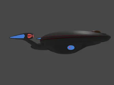 Starship star trek spacecraft 3D model