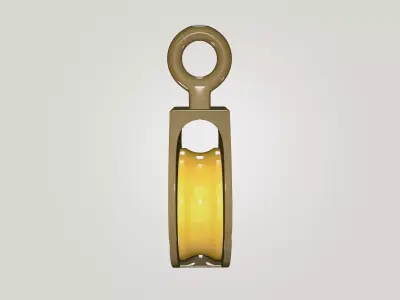 Industrial Lifting Pulley Block - Single Sheave Free low-poly 3D model