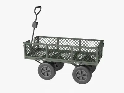Steel Mesh Cart Low-poly 3D model