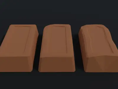 Cartoon fantasy ingots Polygonal Style Low-poly 3D model
