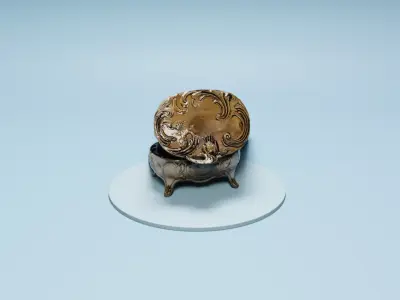 Golden chest 3D model