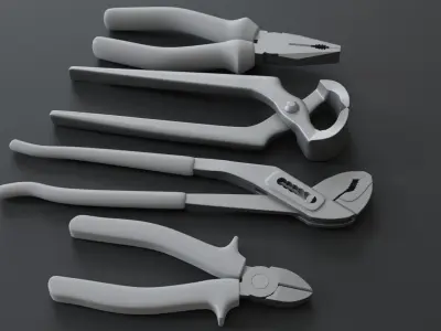 Pliers Models Low-poly 3D model