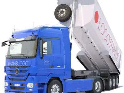Mercedes Actros Dump Truck 3D model