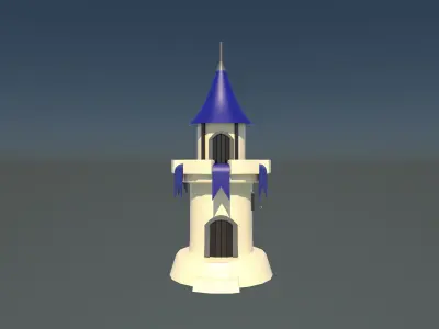 watch tower Low-poly 3D model purchase