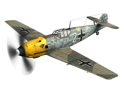 Messerschmitt - BF-109 E - White 2 - JG 5 3D model