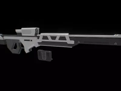 A B Y S S Sniper Rifle -  PBR Game Ready Asset Low-poly 3D model