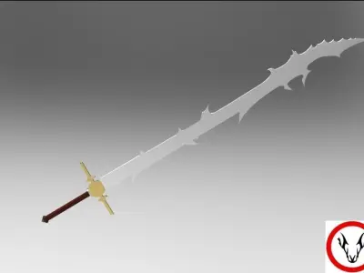 Gothic Sword Free 3D model