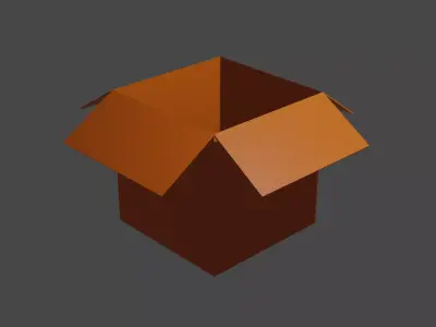 cartoon box 3D model