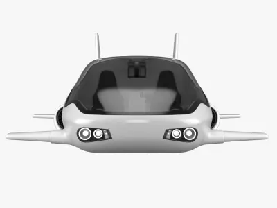 Hover car concept 3D model