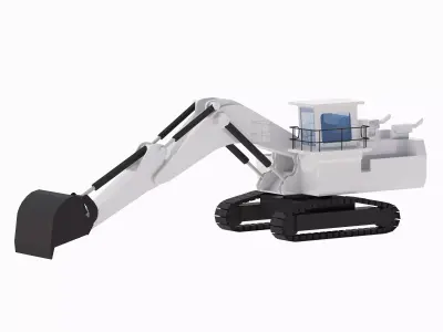 Excavator Mining RH90C-b Simplified Low-poly 3D model