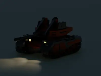 Modern Tank 3D  Low-poly 3D model