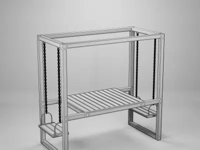 Swing Coffee Table Set  Low-poly 3D model purchase