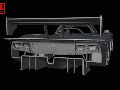Chevrolet Corvette Daytona Prototype 2012-2016 - Car Body Shell 3D print model