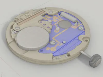 WATCH QUARTZ MOVEMENT 3D model