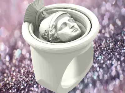 alexander The Great Ring Free 3D print model