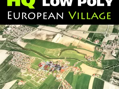 Little European village 3D model