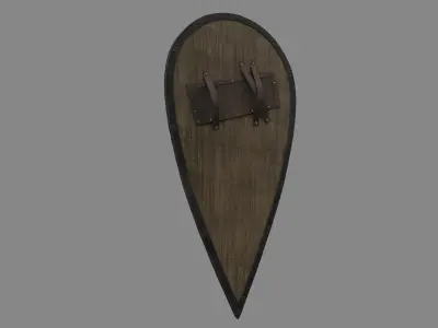 Medieval Kite Shield Low-poly 3D model